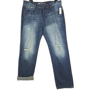 Old Navy ~Woman Size 12~ Mid-Rise Boyfriend Loose Distressed Jeans NWT.